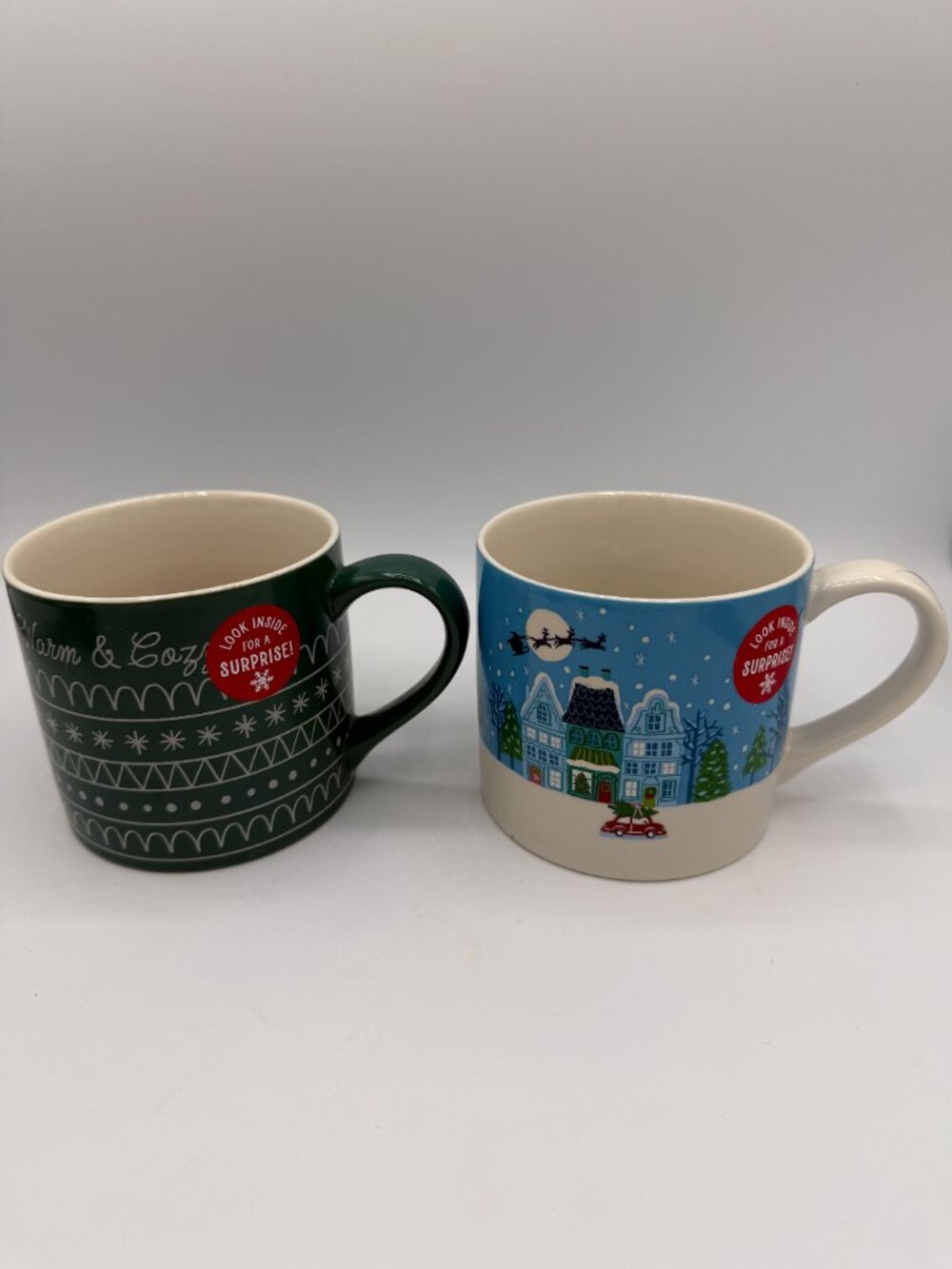 Christmas Surprise Inside Mug Set Wondershop Target Gingerbread Snowflake